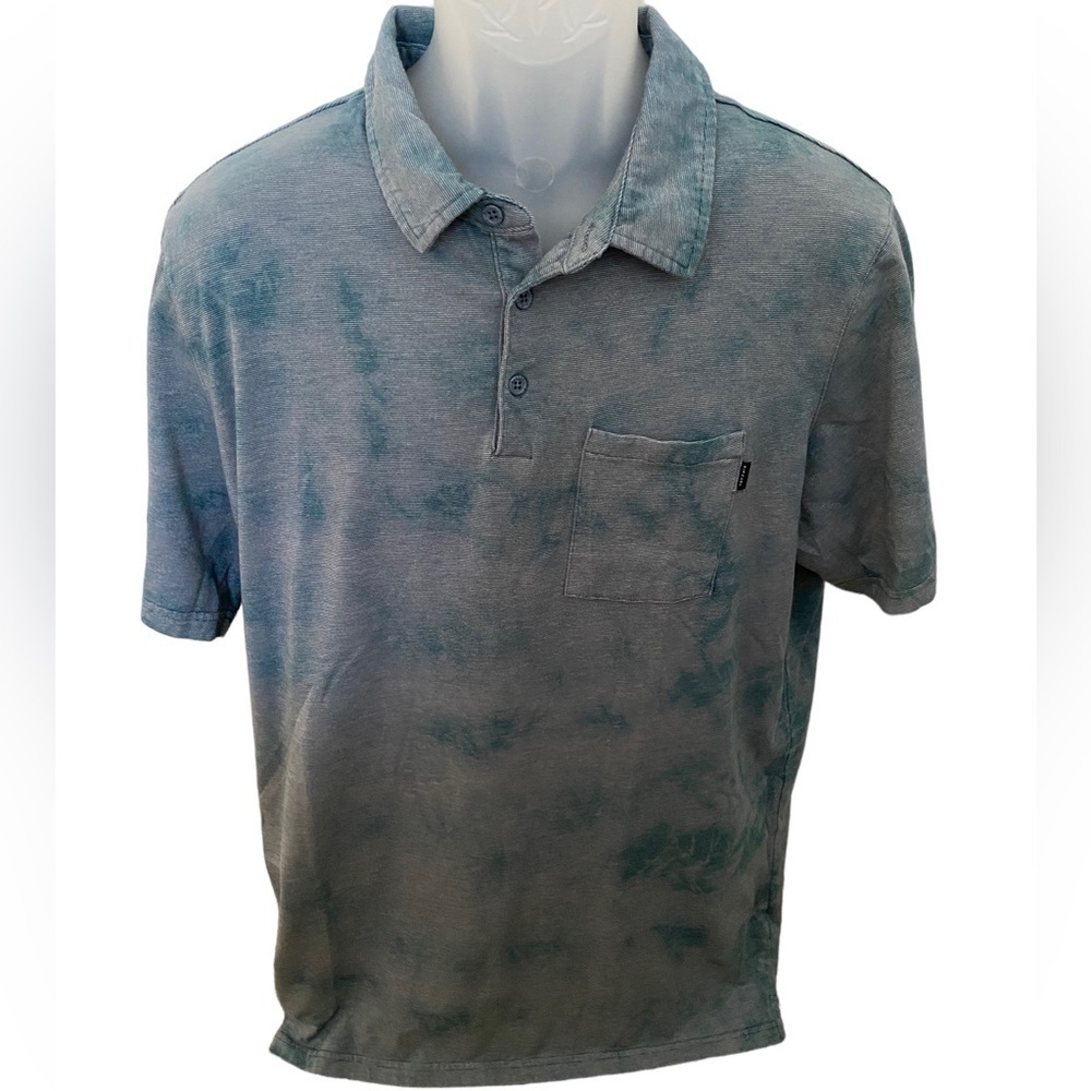 RIP CURL Surf Blue Grey Pocket Polo Shirt Men XL